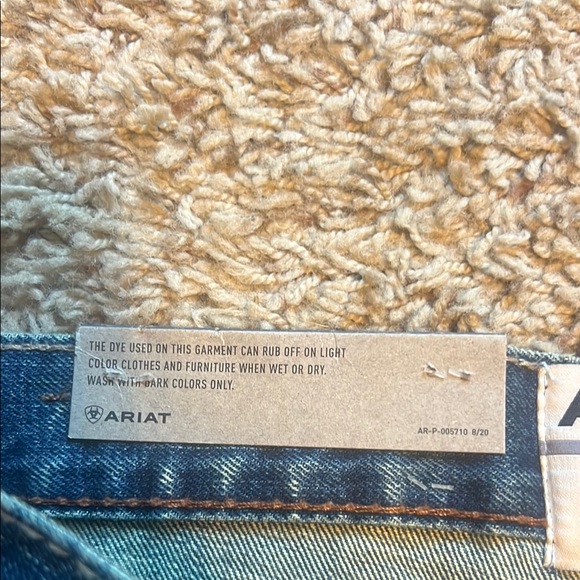 Ariat Blue Straight Jeans Classic Indigo - Picture 3 of 9